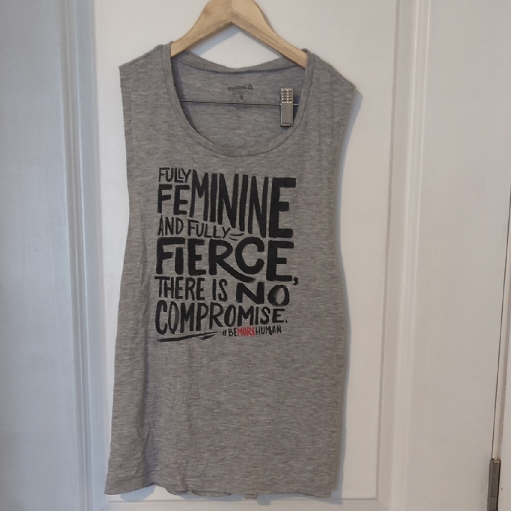 Reebok Gray Graphic Muscle Tee